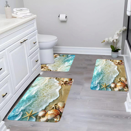 Baie - Set 3 Covoare baie antiderapante 60x90 CBA109