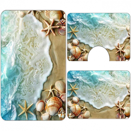 Baie - Set 3 Covoare baie antiderapante 60x90 CBA109