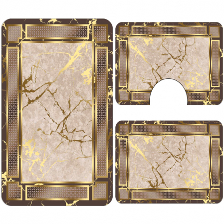 Baie - Set 3 Covoare baie antiderapante 60x90 CBA110