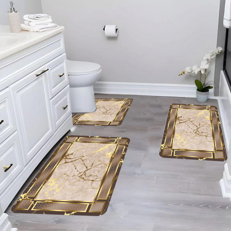 Baie - Set 3 Covoare baie antiderapante 60x90 CBA110