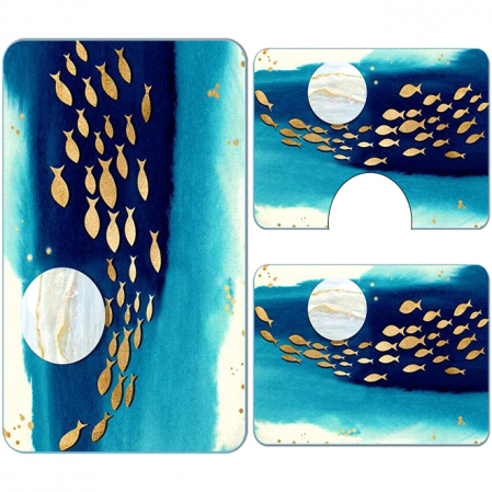 Covoare baie - Set 3 Covoare baie antiderapante 60x90 CBA112