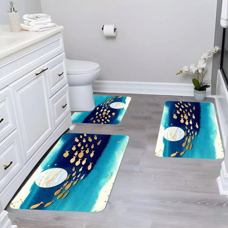 Covoare baie - Set 3 Covoare baie antiderapante 60x90 CBA112