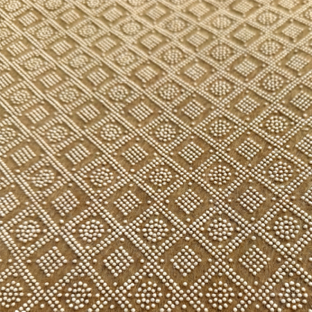 Baie - Set covoare baie antiderapante, 3 piese, bej, textură soft triunghi