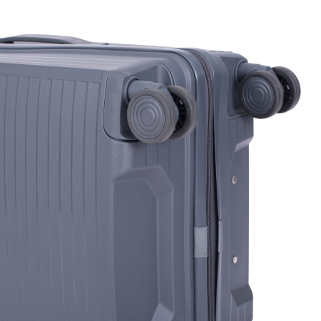 Set 3 trolere L+M+S, Polipropilenă flexibilă anti-casabilă, 4 roți duble, gri [10]