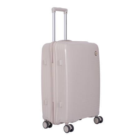 Set 3 trolere L+M+S, Polipropilenă flexibilă anti-casabilă, 4 roți duble, crem [2]
