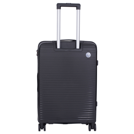 Set 3 trolere L+M+S, Polipropilenă flexibilă anti-casabilă, 4 roți duble, negru [5]