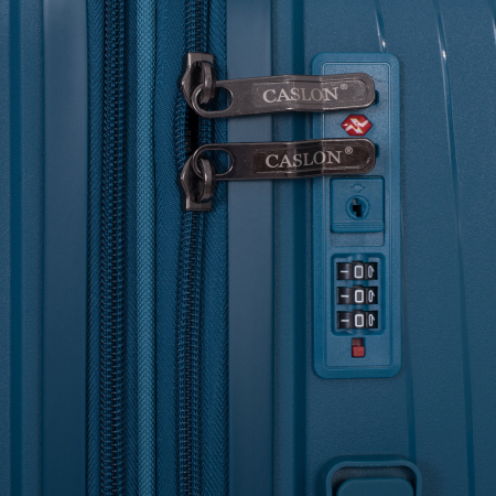 Set 3 trolere L+M+S, Polipropilenă flexibilă anti-casabilă, 4 roți duble, albastru petrol [8]