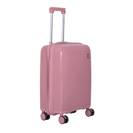 Set 3 trolere L+M+S, Polipropilenă flexibilă anti-casabilă, 4 roți duble, roz [3]