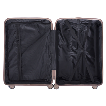 Set 3 trolere L+M+S, Polipropilenă flexibilă anti-casabilă, 4 roți duble, bej [11]