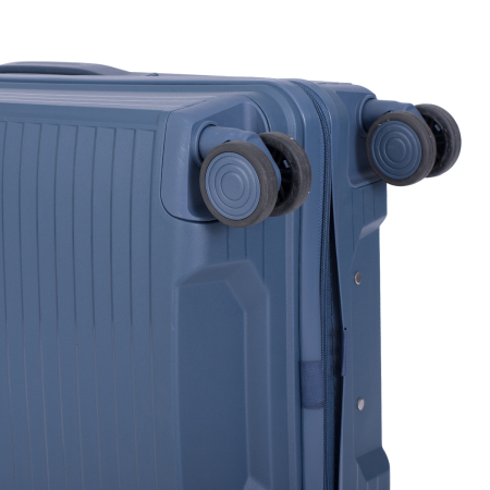 Set 3 trolere L+M+S, Polipropilenă flexibilă anti-casabilă, 4 roți duble, bleumarin [10]