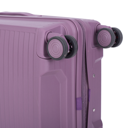 Set 3 trolere L+M+S, Polipropilenă flexibilă anti-casabilă, 4 roți duble, mov [10]