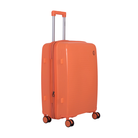 Set 3 trolere L+M+S, Polipropilenă flexibilă anti-casabilă, 4 roți duble, portocaliu [3]