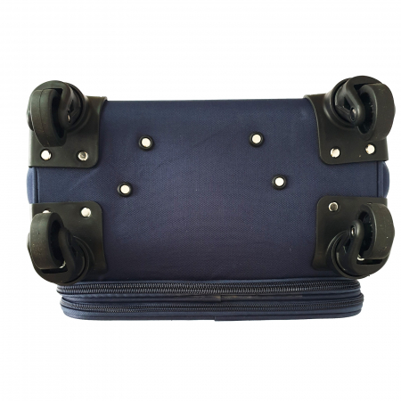 Trolere - Set 3 valize troler material textil, 4 roți, bleumarin, 3 dimensiuni, TRC23