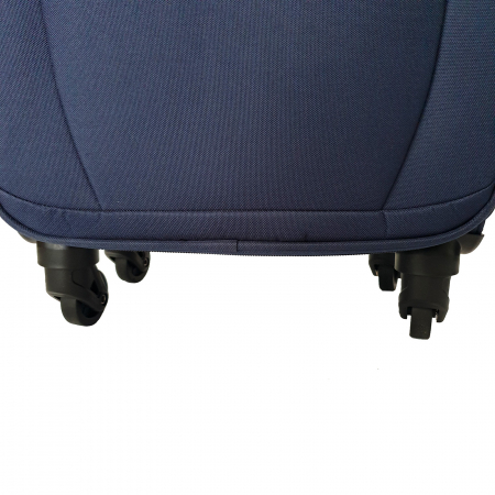 Trolere - Set 3 valize troler material textil, 4 roți, bleumarin, 3 dimensiuni, TRC23