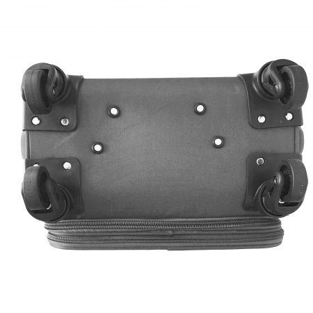 Trolere - Set 3 valize troler material textil, 4 roți, gri, 3 dimensiuni, TRC35