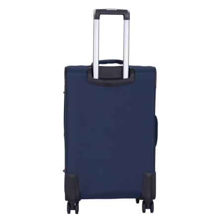 Trolere - Set 3 valize troler textil, bleumarin, 4 roți antișoc, 3 dimensiuni (S, M, L)
