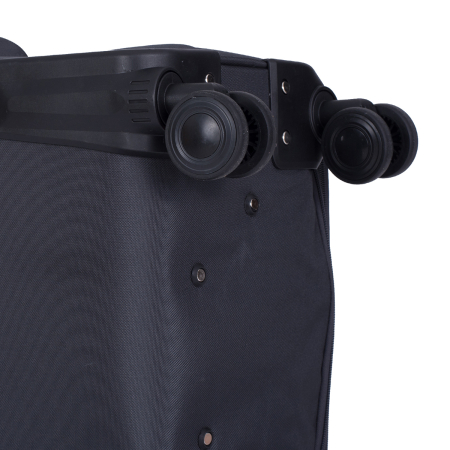 Set 3 valize troler textil, gri, 4 roți antișoc, 3 dimensiuni (S, M, L) [9]