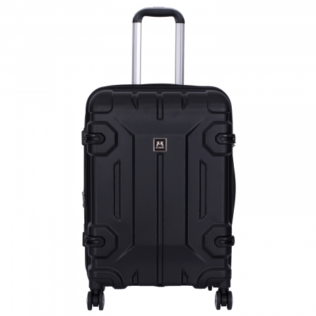 Trolere - Set 4 valize troler ABS, 4 roți, 4 dimensiuni, negru, TRC213
