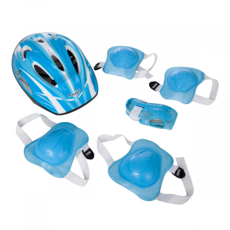 Role și skateboard - Set Cască și protecţii coate, genunchi și brațe, Maxtar