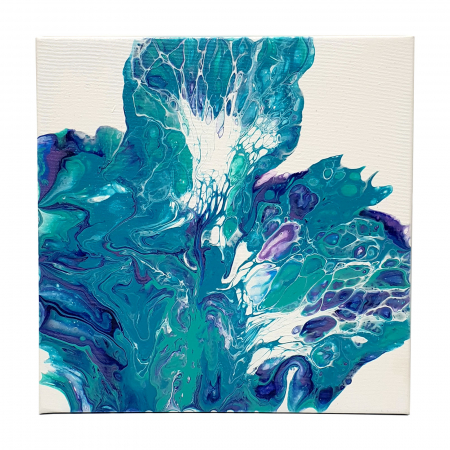 Tablouri unicat - Tablou pictat manual, acrilic pe pânză, 30 x 30 cm