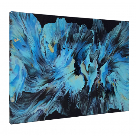 Tablouri unicat - Tablou pictat manual, acrilic pe pânză, 40 x 30 cm, iridescent
