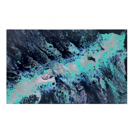 Tablouri unicat - Tablou pictat manual, acrilic pe pânză, 65 x 40 cm, iridescent
