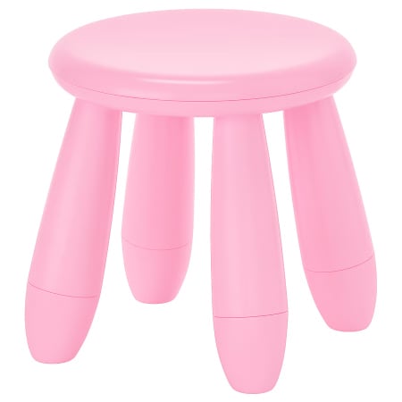 Mobilier - Taburet din plastic, rotund, diametru 30 cm, roz, MC38