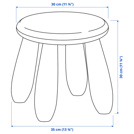 Mobilier - Taburet din plastic, rotund, diametru 30 cm, verde, MC40
