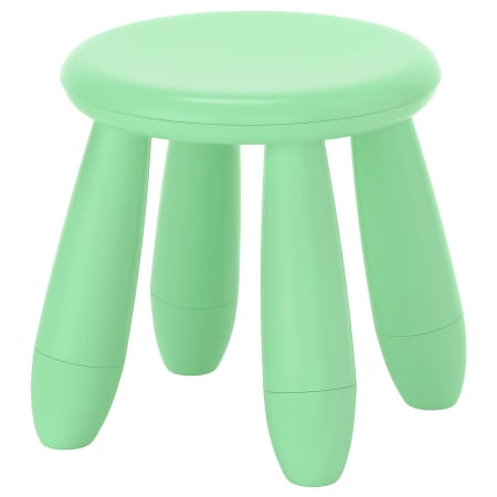 Mobilier - Taburet din plastic, rotund, diametru 30 cm, verde, MC40