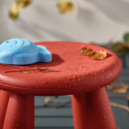 Mobilier - Taburet din plastic, rotund, diametru 30 cm, roșu, MC39