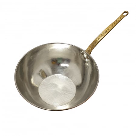 Produse din cupru - Tigaie WOK din cupru diametru 25 cm CTR22