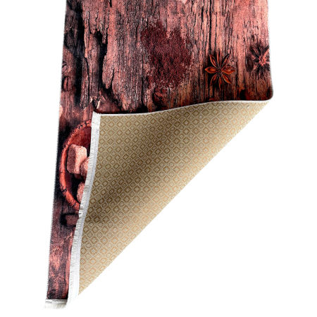 Covoare antiderapante - Traversă bucătărie antiderapantă, 80x300 cm, model Coffee Time Rustic, TRB1252
