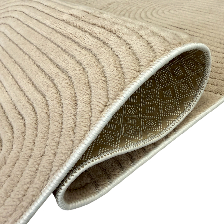 Traversă hol antiderapantă, 80x300 cm, soft 3D, model acolade, crem [5]