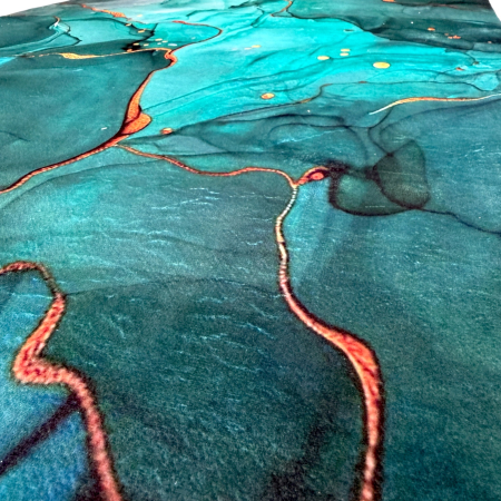 Traversă hol antiderapantă, 80x300 cm, Model Abstract Turcoaz, TRV2092 [4]