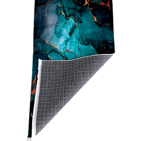 Traversă hol antiderapantă, 80x300 cm, Model Abstract Turcoaz, TRV2092 [5]