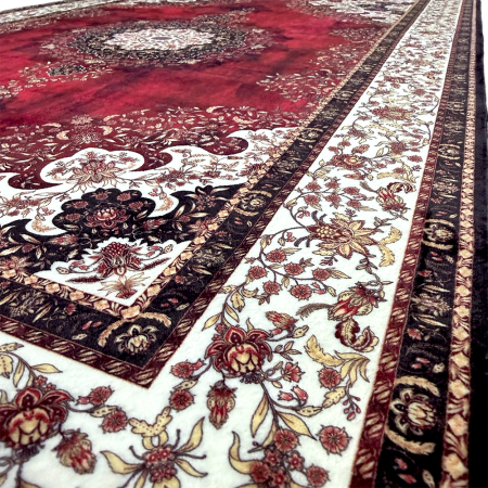 Covoare antiderapante - Traversă hol antiderapantă, 80x300 cm, model clasic oriental roșu