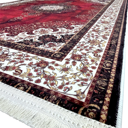 Covoare antiderapante - Traversă hol antiderapantă, 80x300 cm, model clasic oriental roșu