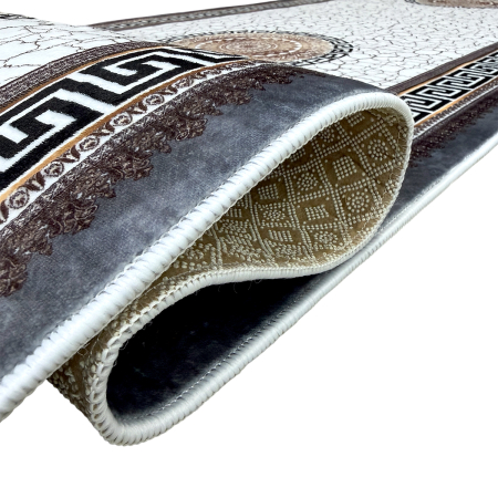 Traversă hol antiderapantă, 400 cm, model cu medalioane și chenar grecesc [6]