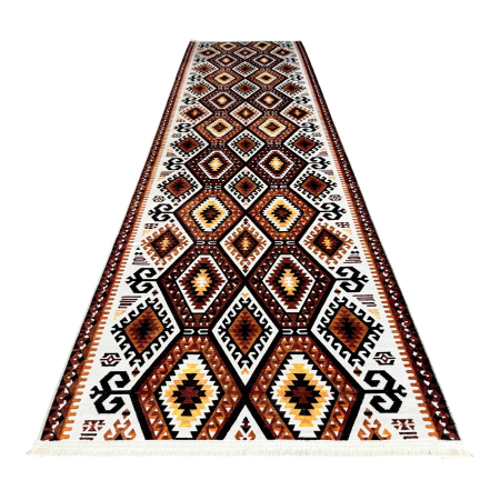 Traversă hol antiderapantă, 80x300 cm, Model Etnic Maro, TRV2292 [2]