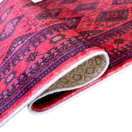 Traversă hol antiderapantă, 80x300 cm, model etnic oriental clasic [6]