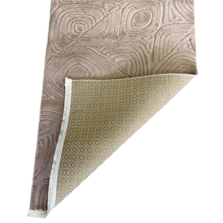 Traversă hol antiderapantă, 80x300 cm, soft 3D, model triunghi, bej [8]