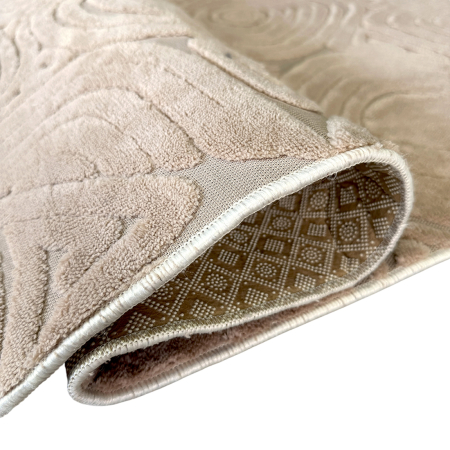 Traversă hol antiderapantă, 80x300 cm, soft 3D, model triunghi, bej [6]