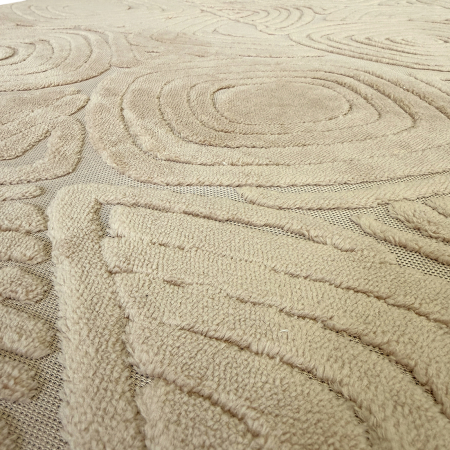 Traversă hol antiderapantă, 80x300 cm, soft 3D, model triunghi, bej [5]