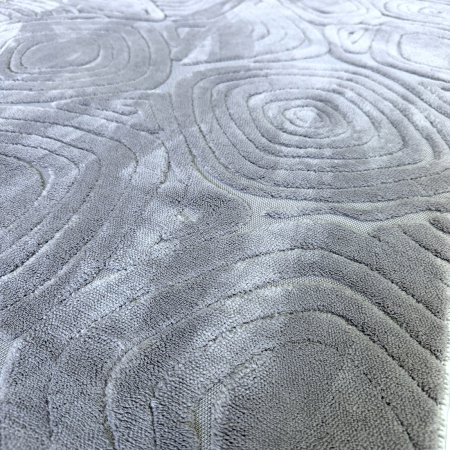 Traversă hol antiderapantă, 80x300 cm, soft 3D, model triunghi, gri [5]