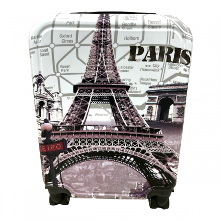 Lifestyle - Troler cabină avion, 50x32x20 cm, 4 roți, ABS, Paris, TRC122
