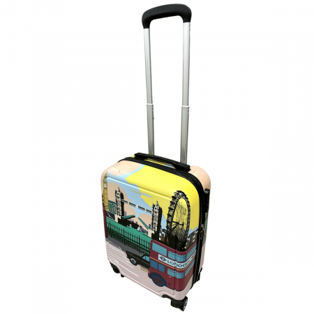 Lifestyle - Troler cabină avion, 50x32x20 cm, 4 roți, ABS, Londra, TRC123
