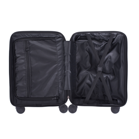 Troler cabină avion, 50x34x18 cm, 4 roți detașabile, PP flexibilă anti-casabilă, negru [8]