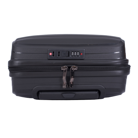 Troler cabină avion, 50x34x18 cm, 4 roți detașabile, PP flexibilă anti-casabilă, negru [6]