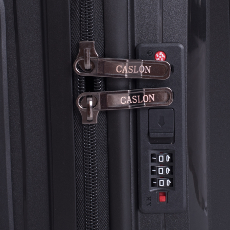 Troler cabină avion, 50x34x18 cm, 4 roți detașabile, PP flexibilă anti-casabilă, negru [5]