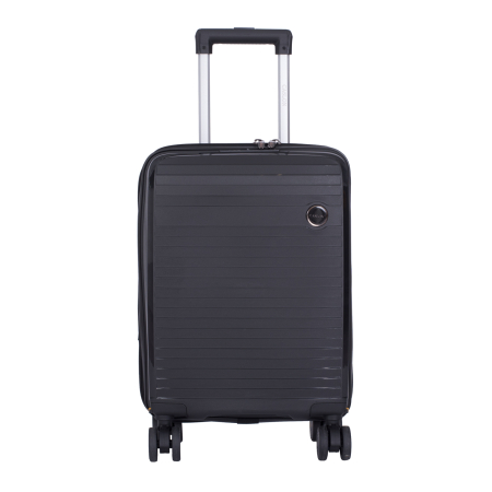 Troler cabină avion, 50x34x18 cm, 4 roți detașabile, PP flexibilă anti-casabilă, negru [1]